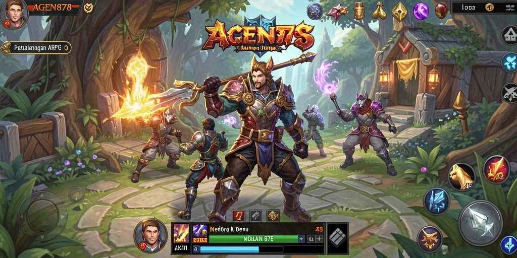 Gameplay seru AGEN878 dalam petualangan ARPG.