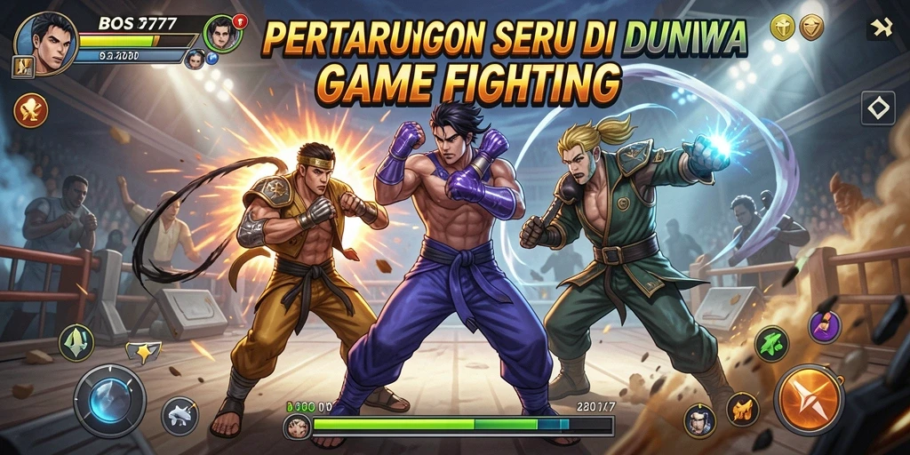 Gameplay seru dari pertarungan karakter dalam BOS777.
