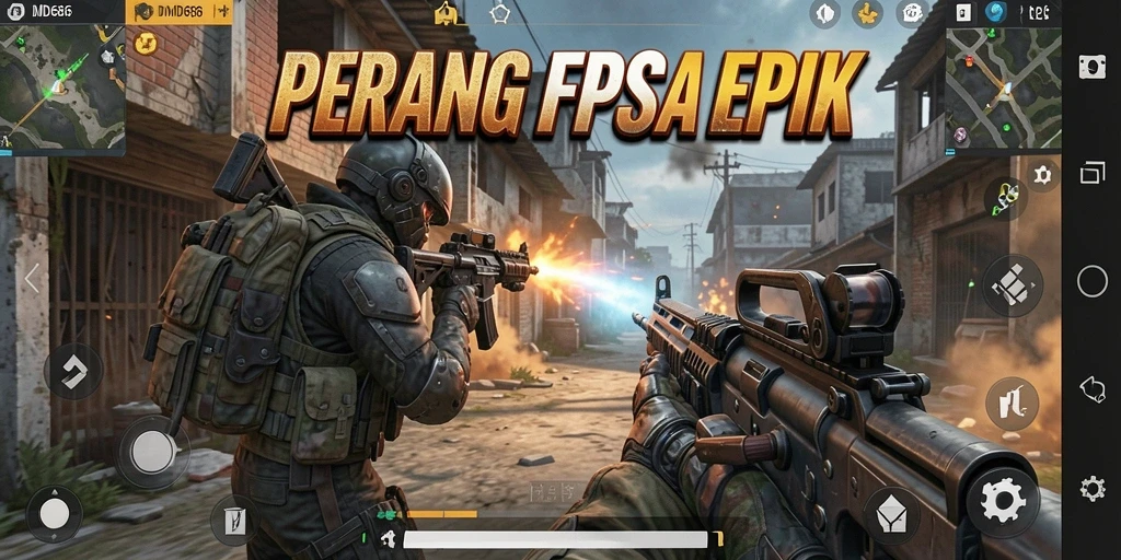 Tampilan menarik dalam DMD686 saat pertempuran FPS.