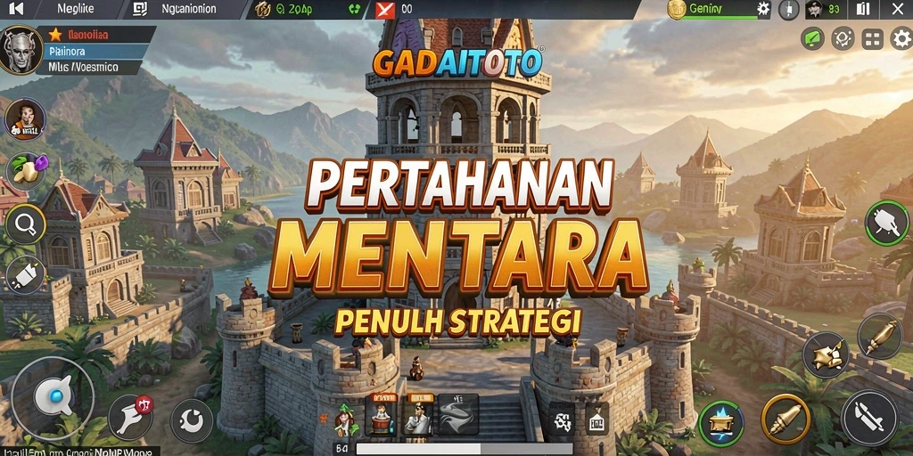 Tampilan gameplay seru dalam GADAITOTO dengan strategi menara pertahanan.