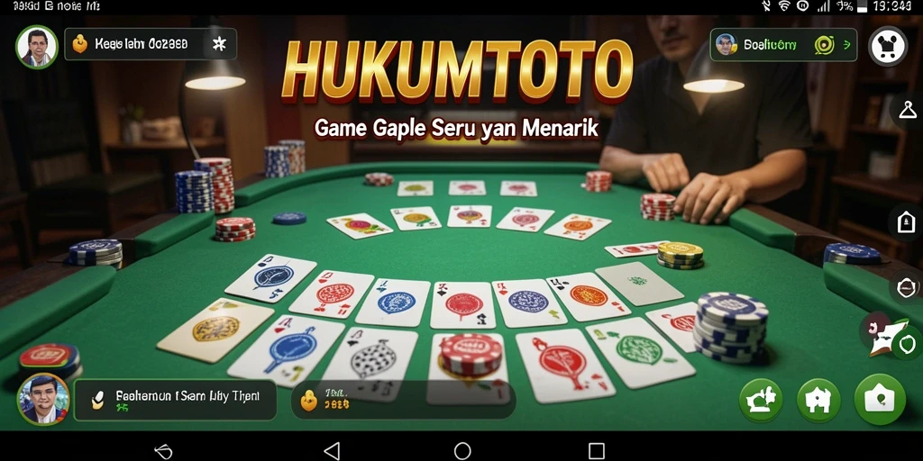 Tampilan gameplay HUKUMTOTO yang menarik saat bermain Gaple.