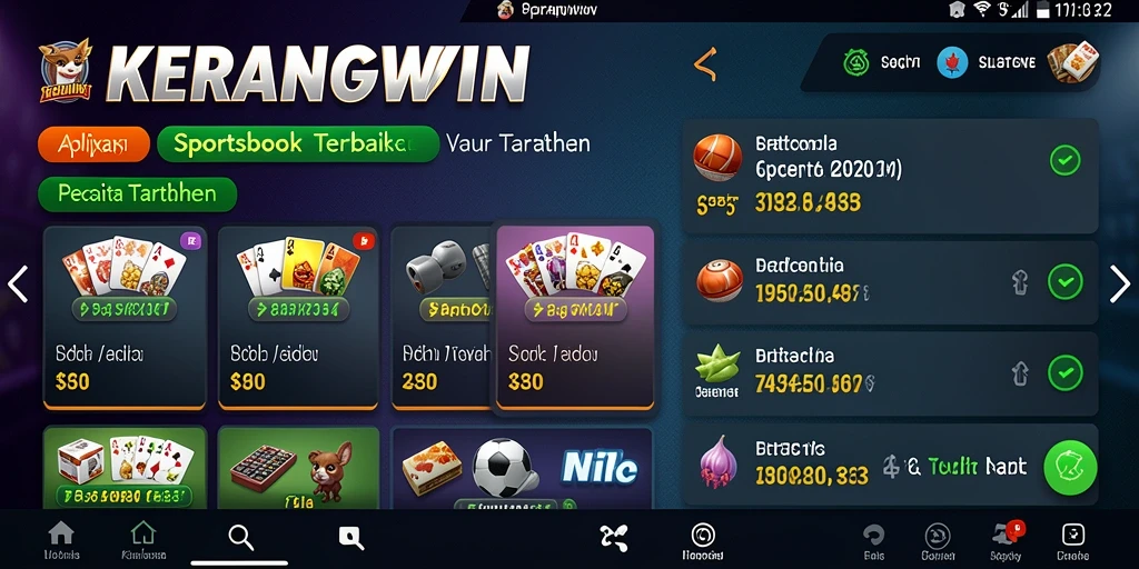 Gameplay KERANGWIN yang menarik dalam taruhan olahraga.
