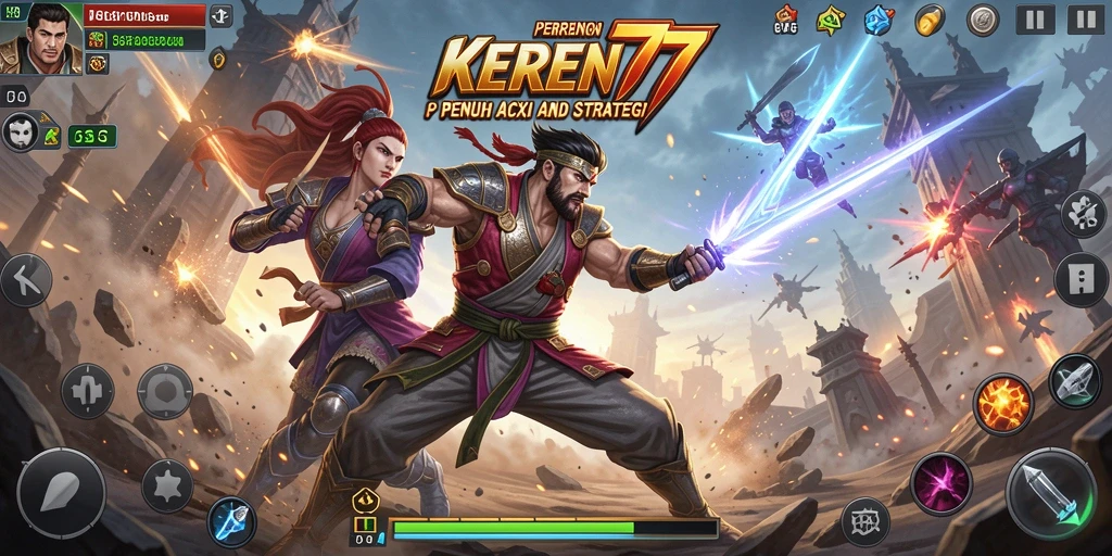 Tampilan memukau dari gameplay Fighting KEREN77 yang penuh aksi.