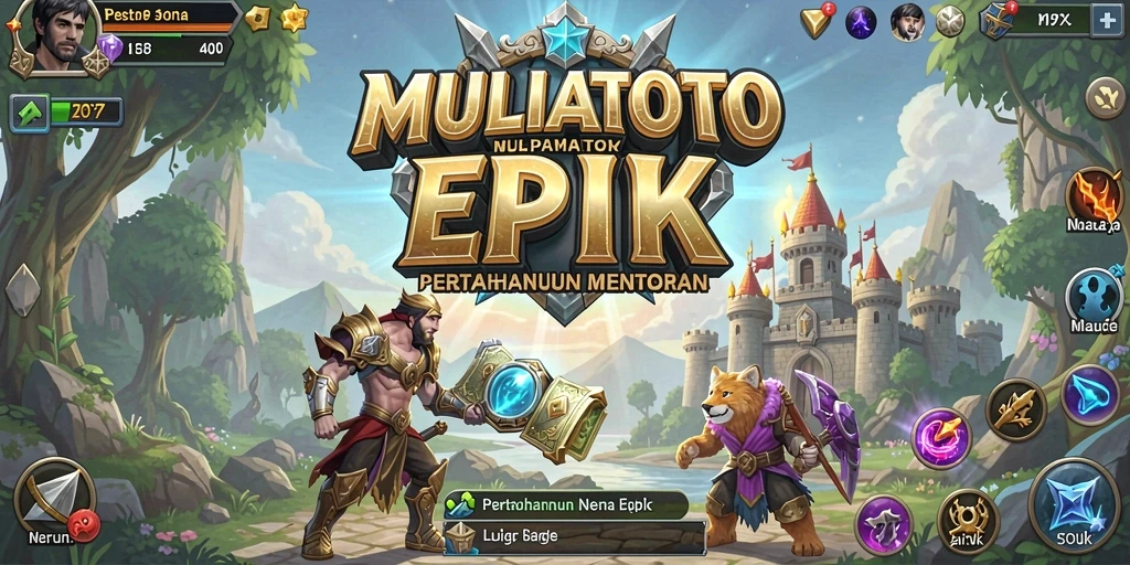 Gameplay menegangkan dalam MULIATOTO saat mempertahankan menara.