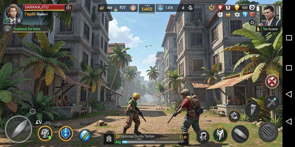 Tampilan gameplay seru dari SARANAJITU di dunia Open World yang luas.