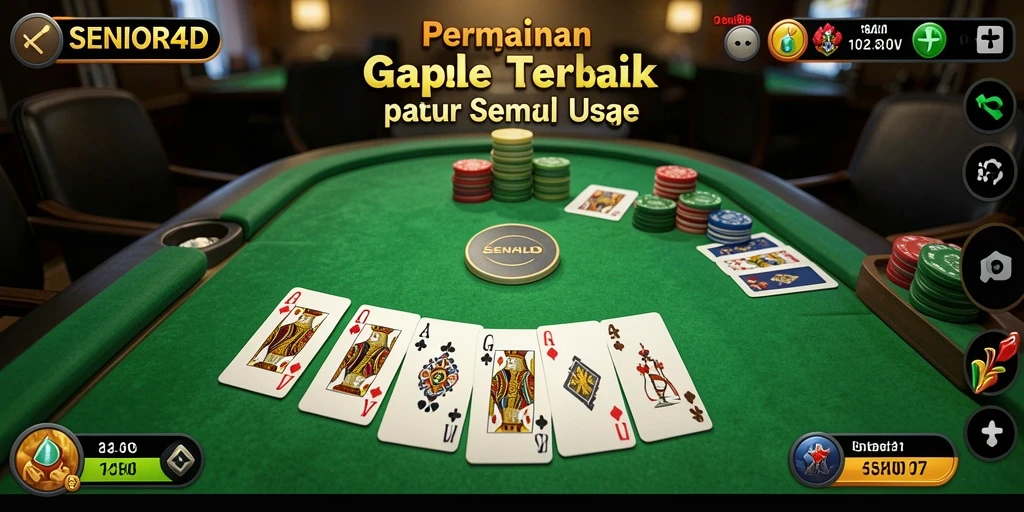 Tampilan gameplay <strong>SENIOR4D</strong> yang menarik dengan antarmuka Gaple.